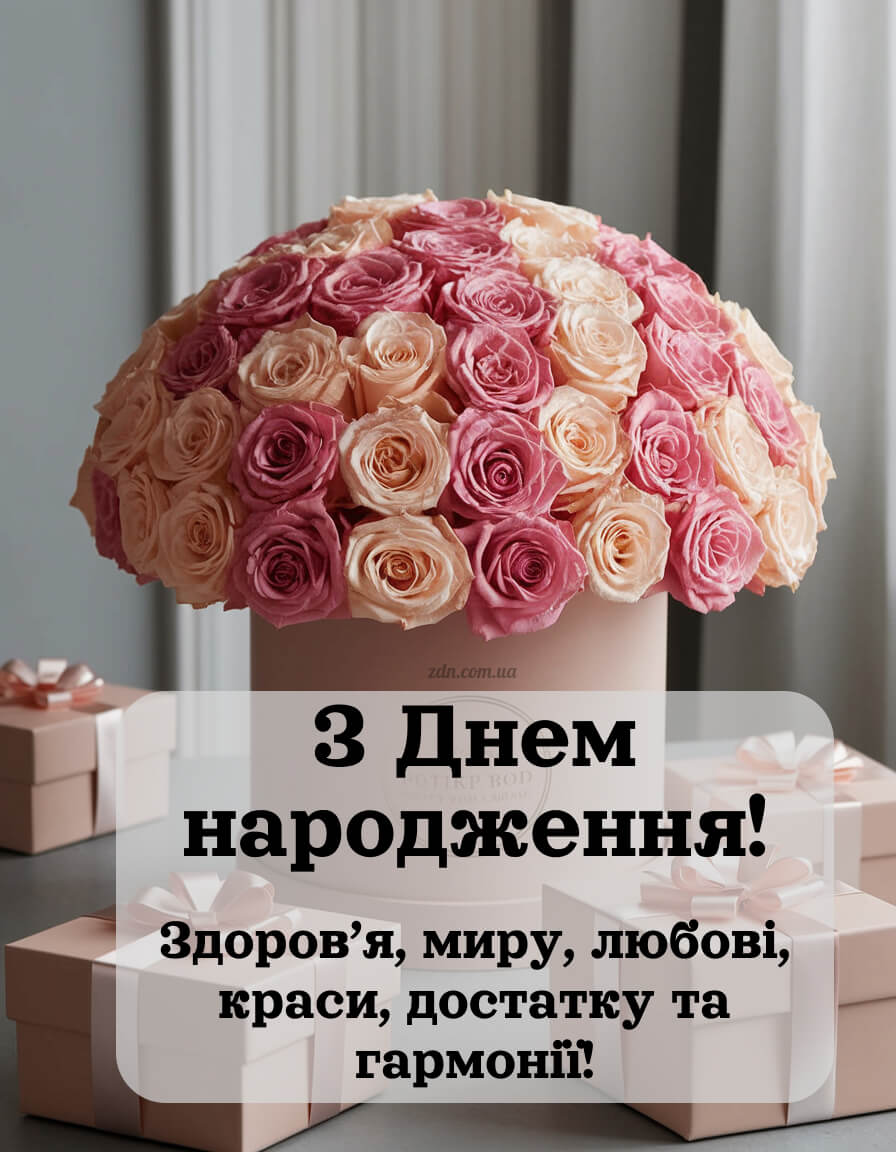 Класні картинки з днем народження для жінки. Здоров’я, миру, любові, краси, достатку та гармонії