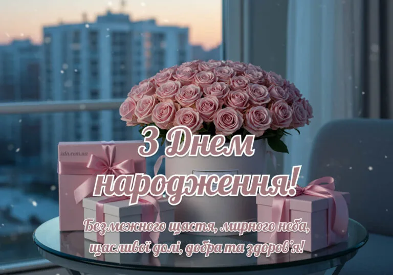 Нові листівки привітання з днем народження жінці українською мовою мирного неба. Безмежного щастя, мирного неба, щасливої долі