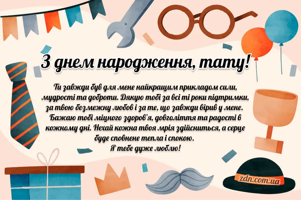 Зворушливе привітання татові з днем народження до сліз