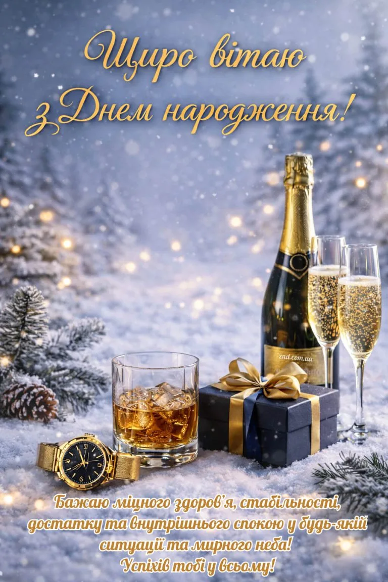 Листівка чоловіку українською. Картинки з днем народження для чоловіків з побажаннями мирного неба