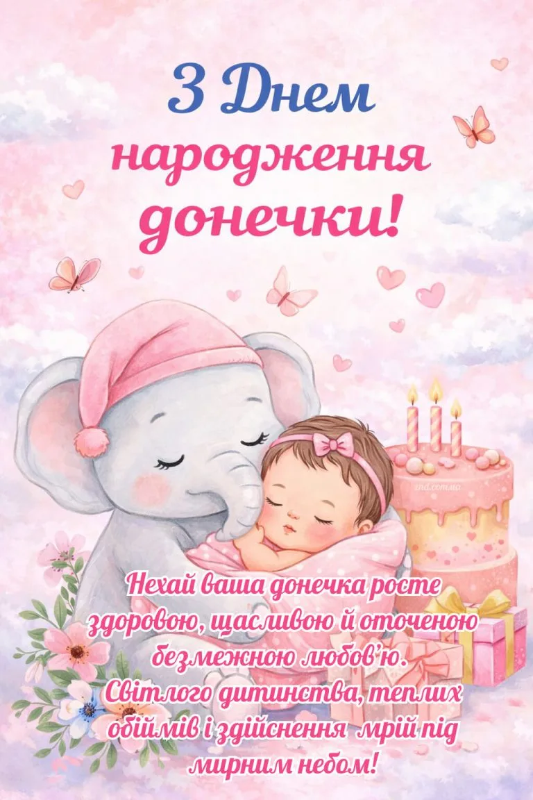 Вітання батькам з днем народження донечки